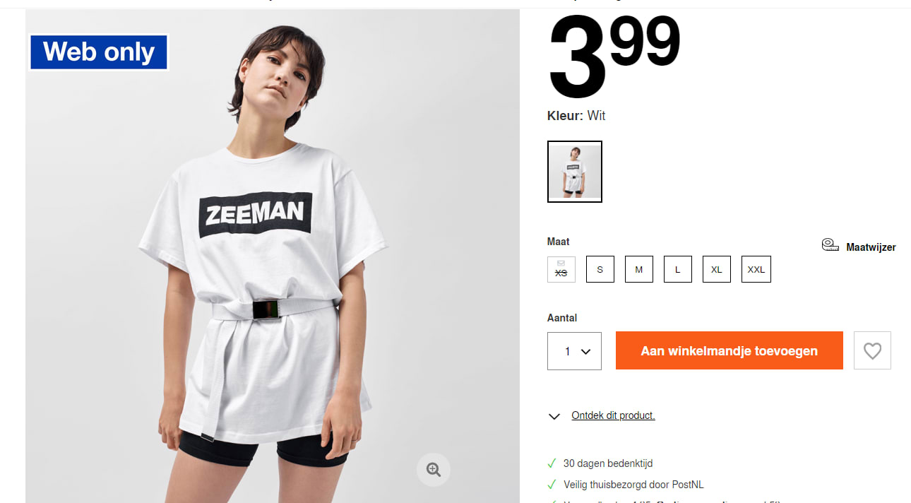 Zeeman fancollectie T-shirt voor €3,99 Aanbiedingen Enlarged image