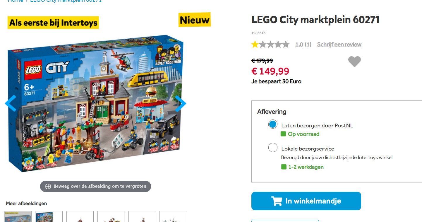 LEGO City Marktplein - 60271 voor €149,99 Aanbiedingen Enlarged image