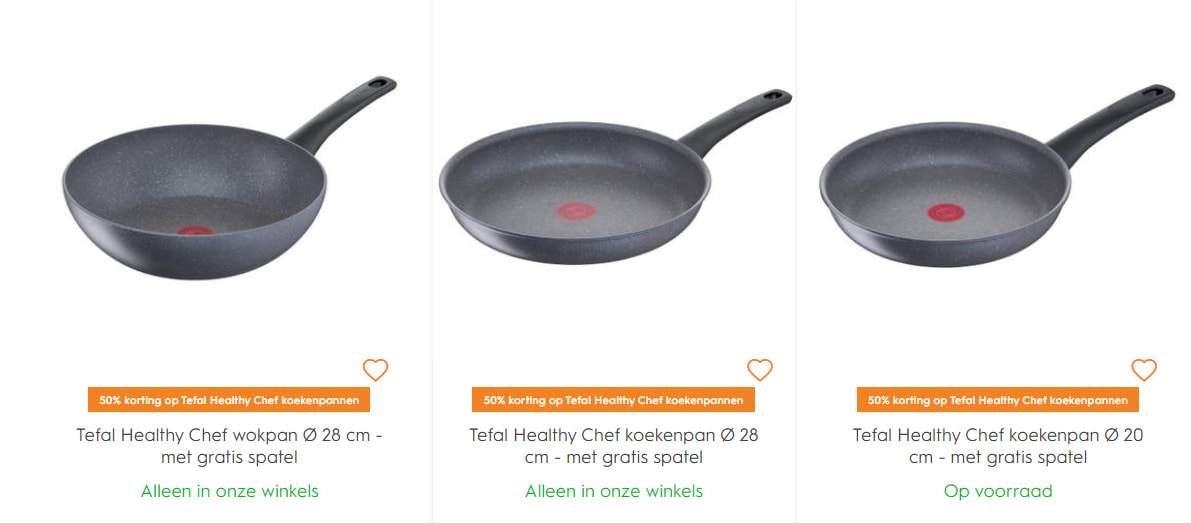 50% Korting op Tefal Healthy Chef pannen + gratis spatel Aanbiedingen Enlarged image