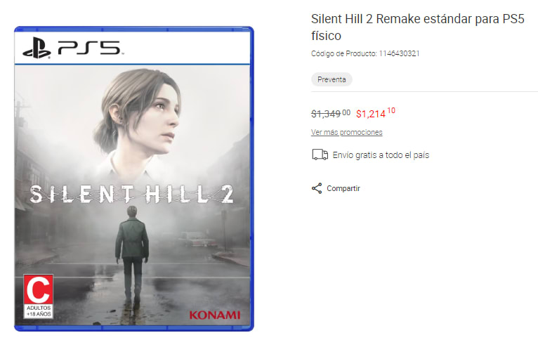 Liverpool: Silent Hill 2 Remake estándar para PS5 físico