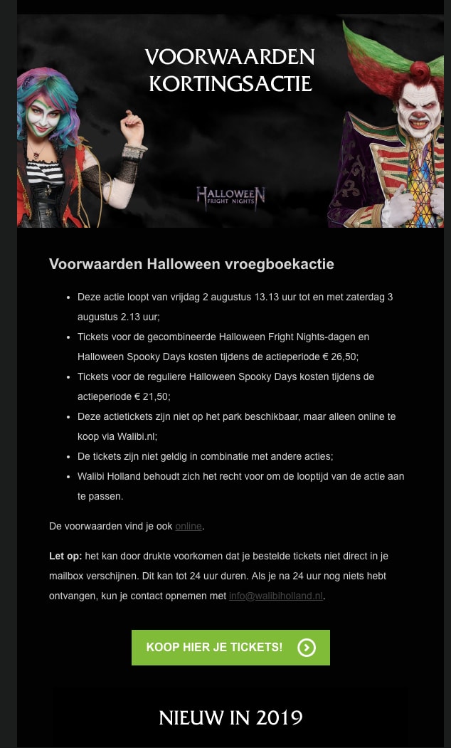 Walibi Fright Night Aanbieding: €13 Korting op je ticket Aanbiedingen Enlarged image