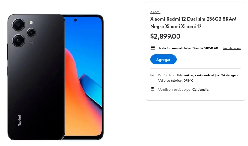 Xiaomi Redmi Note 12S 256GB/8Ram Negro – Celulandia