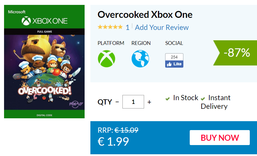 Overcooked voor Xbox One voor €1,09 Aanbiedingen Enlarged image