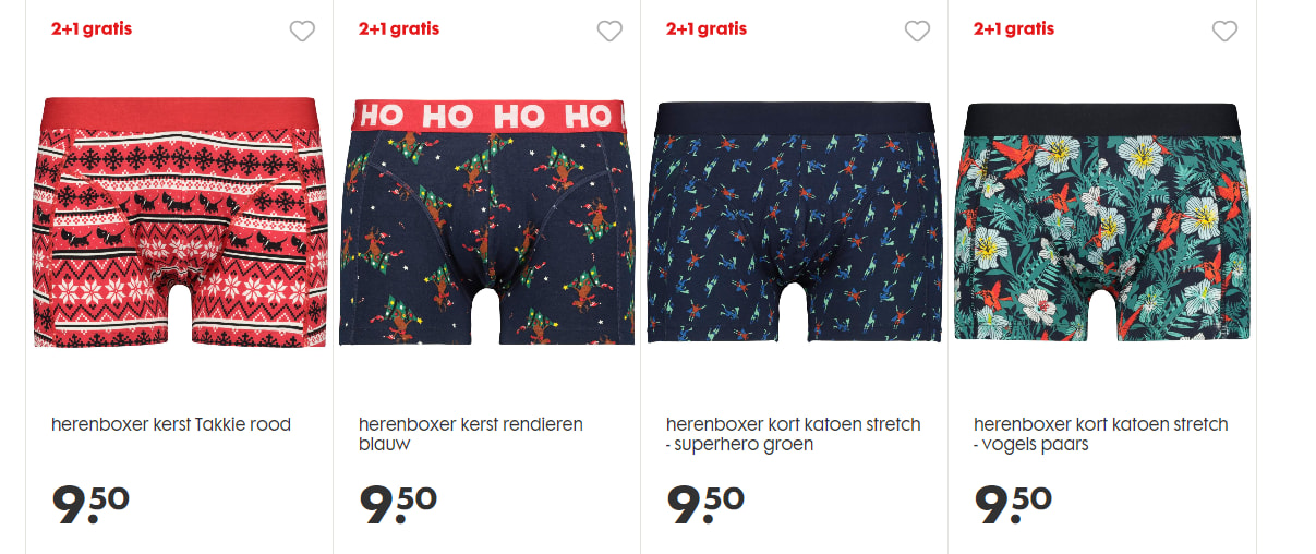 2+1 Gratis op Kerst Heren Boxershorts Aanbiedingen Enlarged image