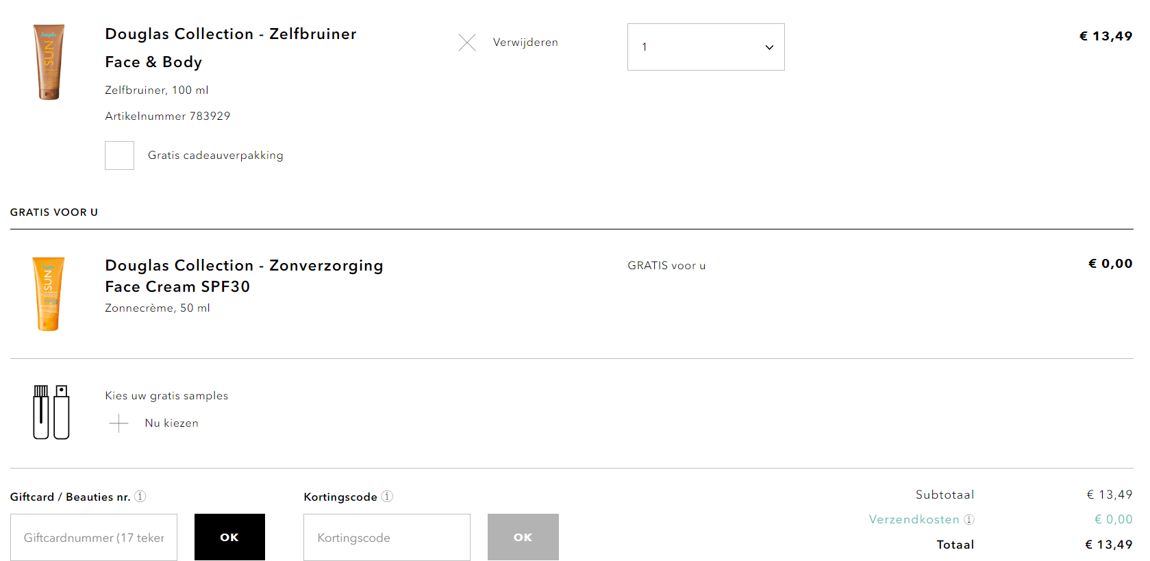 1+1 Gratis op alle Douglas sun producten Aanbiedingen Enlarged image