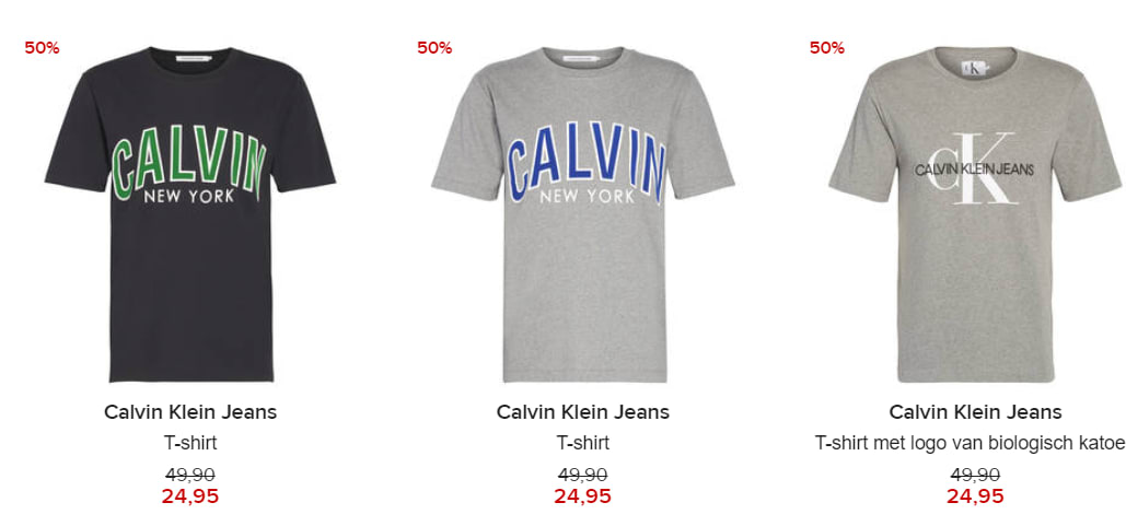 Tot 50% Korting op kleding van Calvin Klein Aanbiedingen Enlarged image