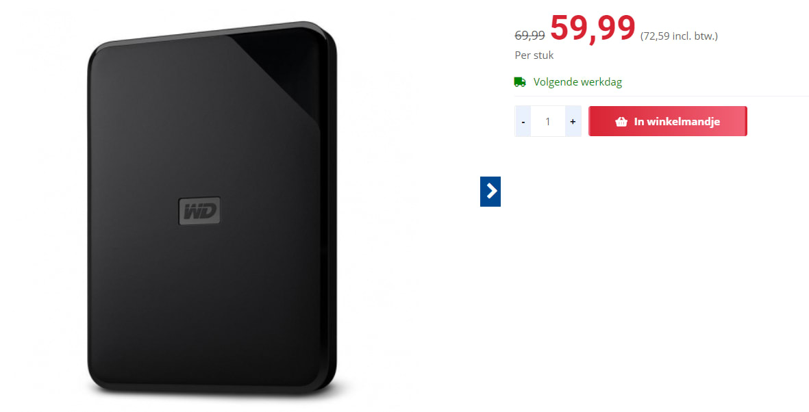WD Elements Portable - Externe harde schijf - 3 TB voor €72,59 Aanbiedingen Enlarged image
