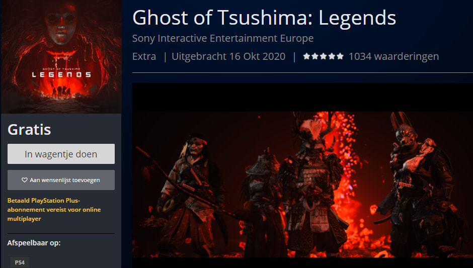Ghost of Tsushima: Legends DLC Gratis Aanbiedingen Enlarged image