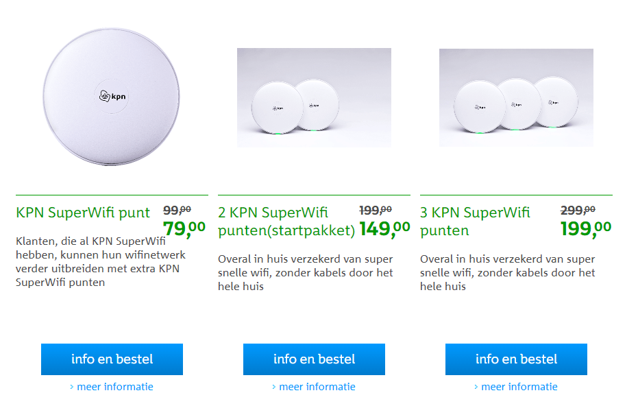 Tot €100 Korting op KPN SuperWifi Punten Aanbiedingen Enlarged image