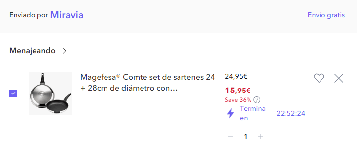 Magefesa® Comte set de sartenes 24 + 28cm de diámetro - Menajeando