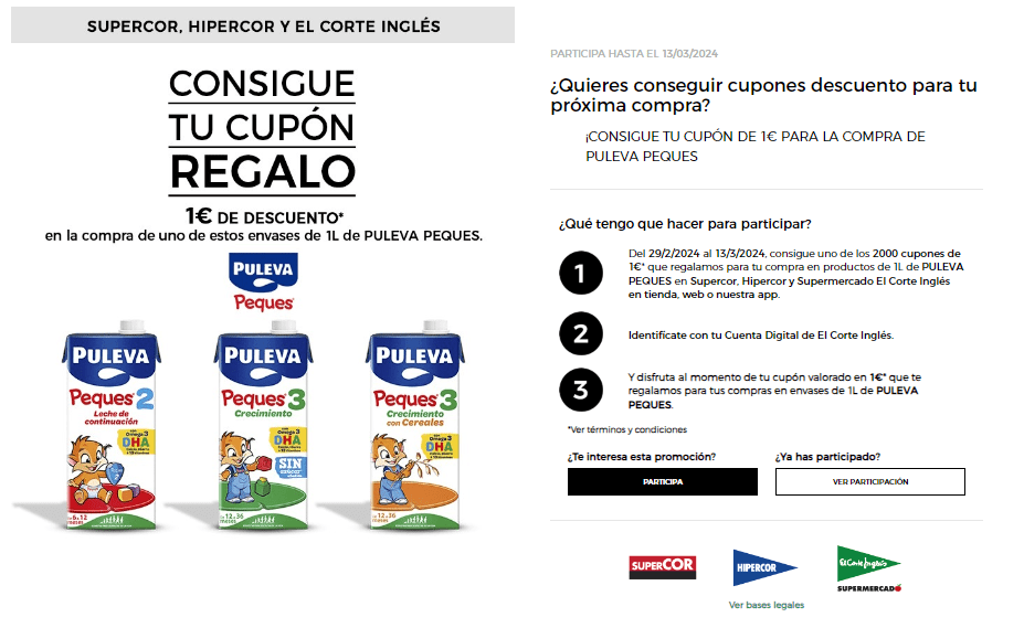 Ahorrando a lo loco - Cupón para probar Puleva Peques 2 totalmente  gratis👏👏 Hay que iniciar sesion o registrarse en el club Puleva y  imprimir el cupon! ➡️Link en bio!!!! Gracias a @