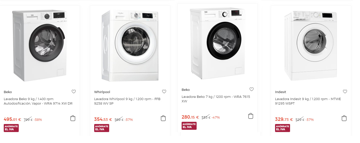 Lavadora Beko 7 kg / 1200 rpm - WRA 7615 XW · El Corte Inglés