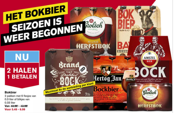 Brandewijn sneeuwman waar dan ook Alle Bokbier bij Hoogvliet Aanbieding 🛍️ Hoogvliet » 1+1 Gratis