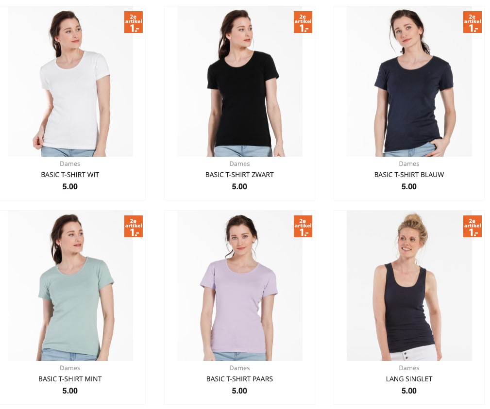 2 shirts voor €5,40 bij TerStal Aanbiedingen Enlarged image