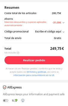 Xiaomi Mi Pad 6 8GB 128GB versión global por 249,75€