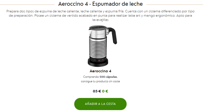 Aeroccino 4 Espumador Leche Nespresso Original Envio Gratis!