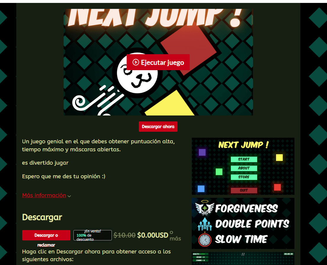 Gratis el juego next jump desde itch