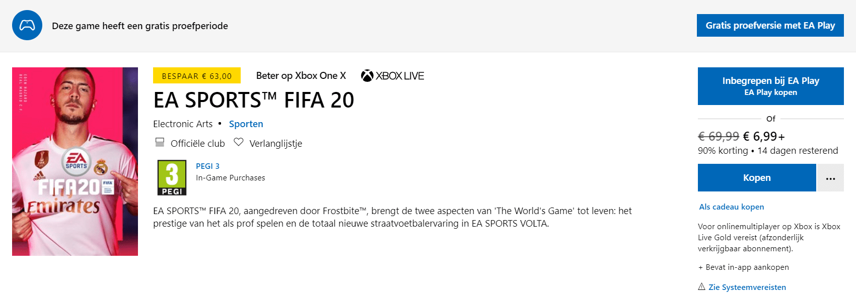EA SPORTS™ FIFA 20 voor Xbox One voor €6,99 Aanbiedingen Enlarged image