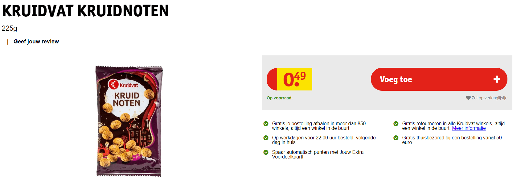 Kruidvat Kruidnoten voor €0,49 Aanbiedingen Enlarged image