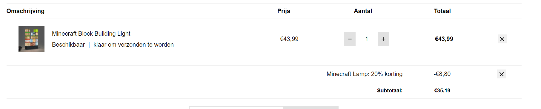 Minecraft Block Building Light - 16 blokken voor €35,19 door kortingscode Aanbiedingen Enlarged image