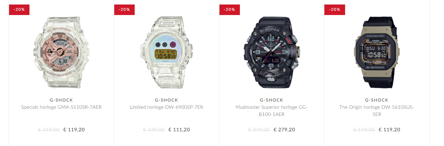 20% Korting op alle G-SHOCK Horloges Aanbiedingen Enlarged image