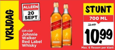 Johnnie Walker Red Label Blended Scotch Whisky 70 cl voor €10,99 Aanbiedingen Enlarged image