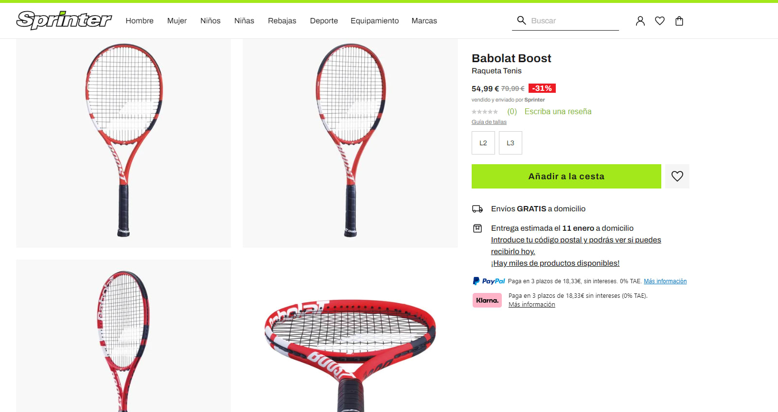 Raquetas de Tenis Babolat I Sprinter (12)