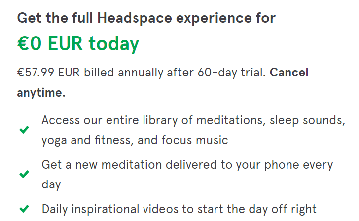 Probeer Headspace 2 maanden gratis door Kortingscode Aanbiedingen Enlarged image