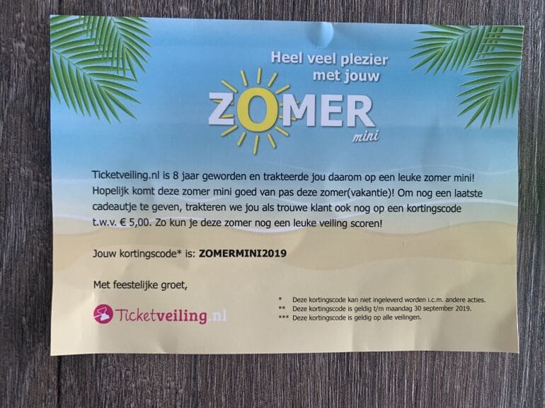 TicketVeiling.nl Kortingscode: €5 Korting op je aankoop Aanbiedingen Enlarged image