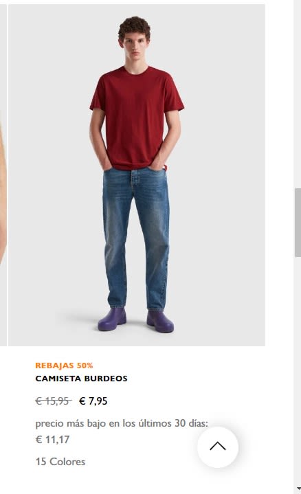 Rebajas de -60% y -50% en Benetton