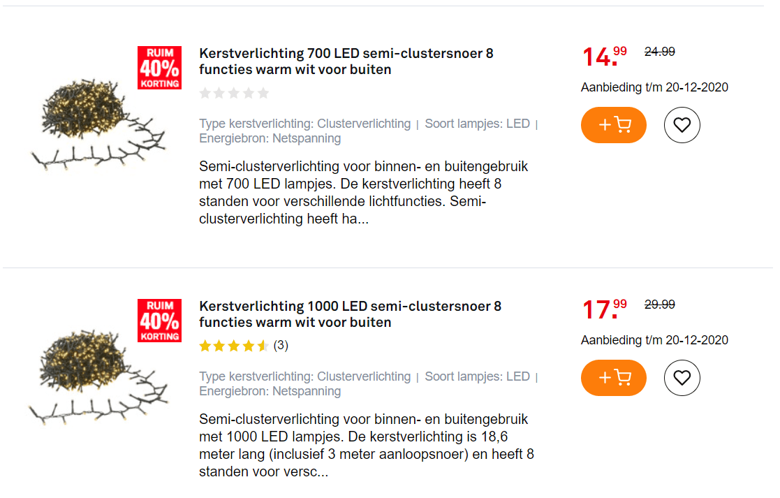 40% Korting op kerstverlichting, kunstkerstbomen en kerstdecoratie Aanbiedingen Enlarged image