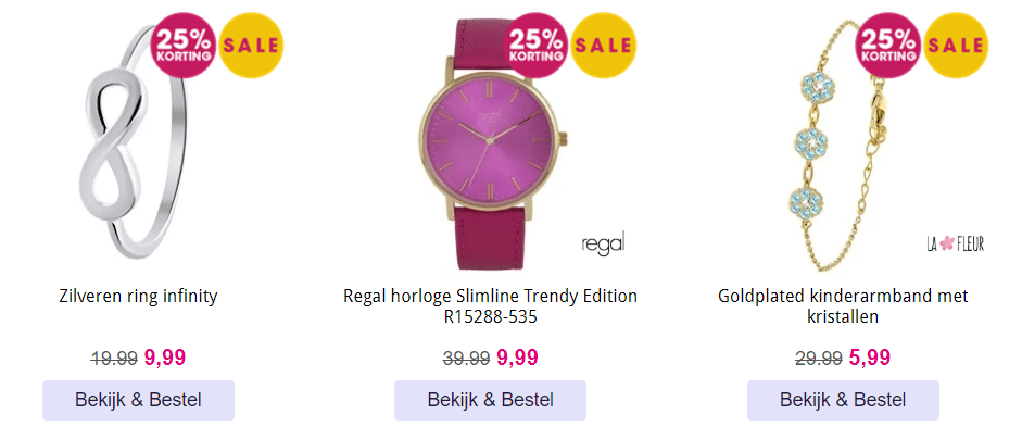 25% extra korting op diverse geselecteerde sale artikelen Aanbiedingen Enlarged image