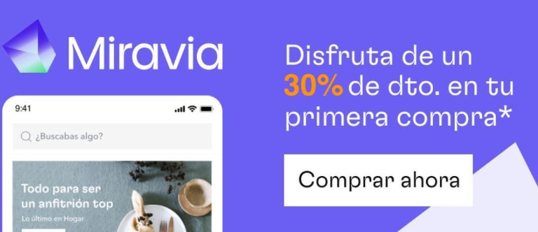 Cupón de bienvenida a Miravia del 30% »