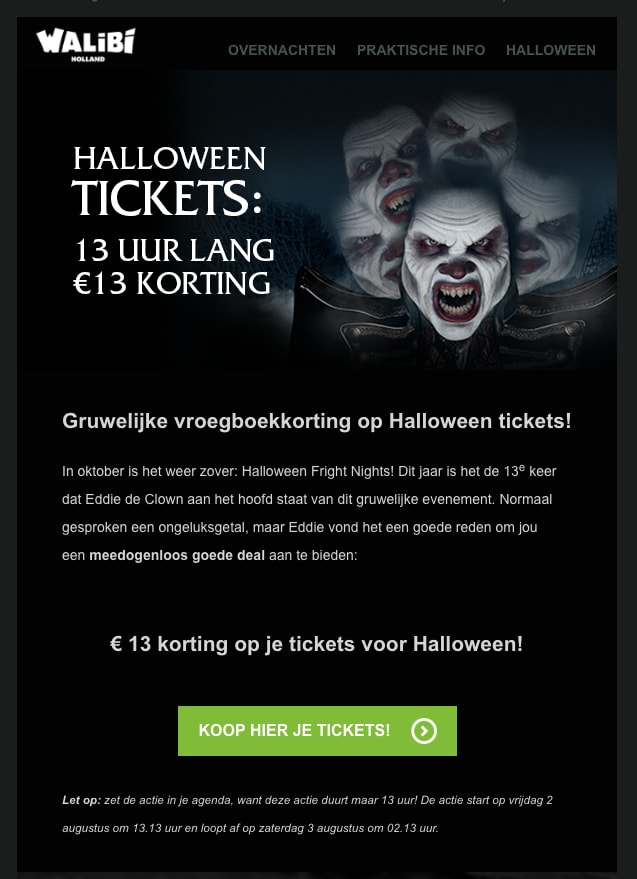 Walibi Fright Night Aanbieding: €13 Korting op je ticket Aanbiedingen Enlarged image