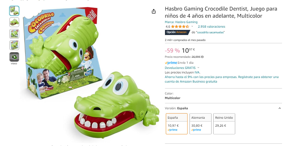 Hasbro Gaming Crocodile Dentist, Juego para niños de 4 años en adelante,  Multicolor : : Juguetes y juegos