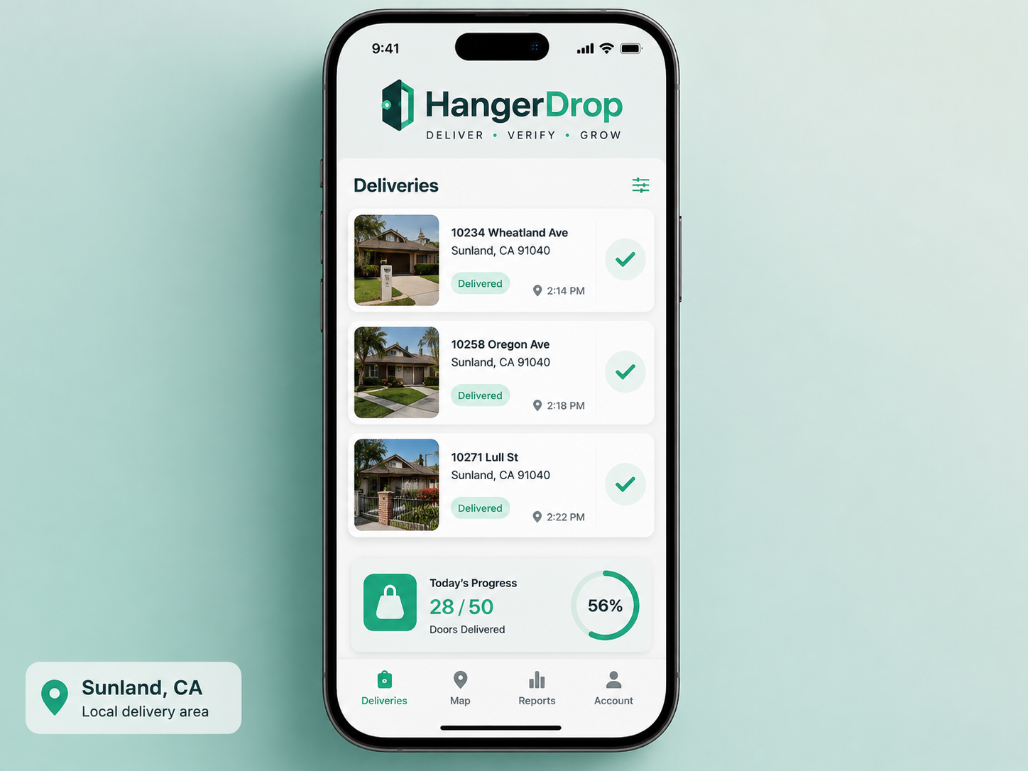 Delivery notifications on phone