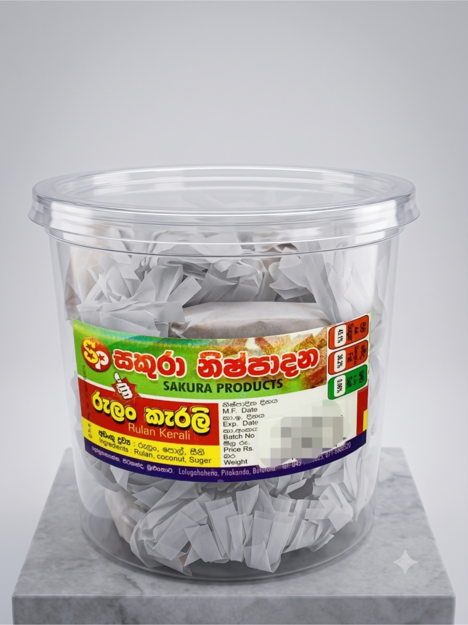 Rulan Cup - Semolina Coconut Sweet | Sakura Products Sri Lanka 