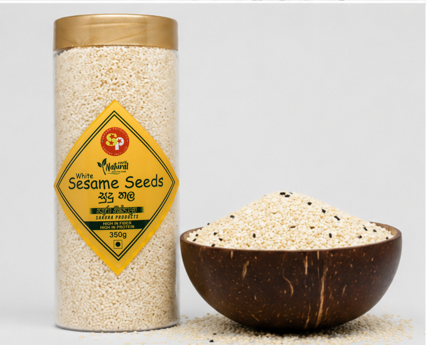 Raw White Sesame Seeds 350g | Sakura Products 