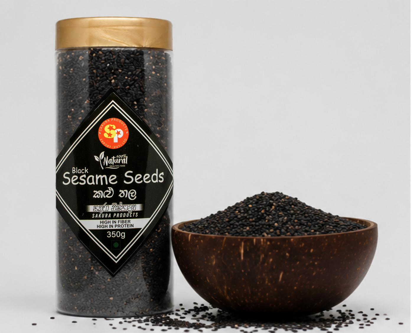 Black Sesame Seeds (Kalu Thala) 350g | Sakura
