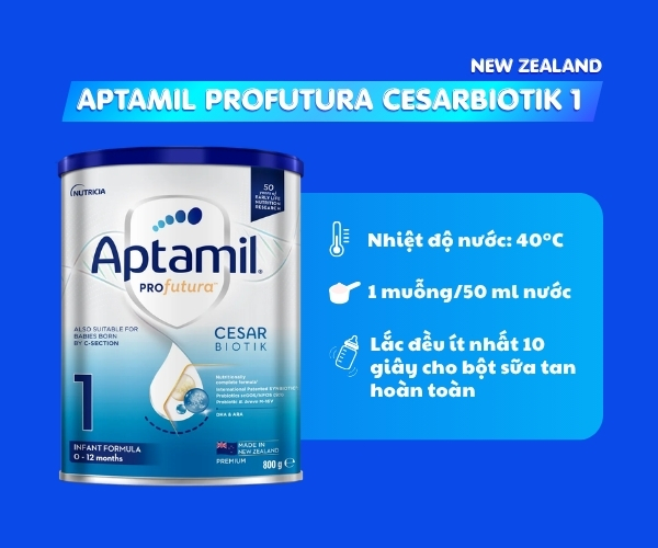 cach pha sua aptamil new zealand cho tre so sinh