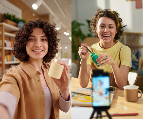 Creator creating UGC content for performance ads