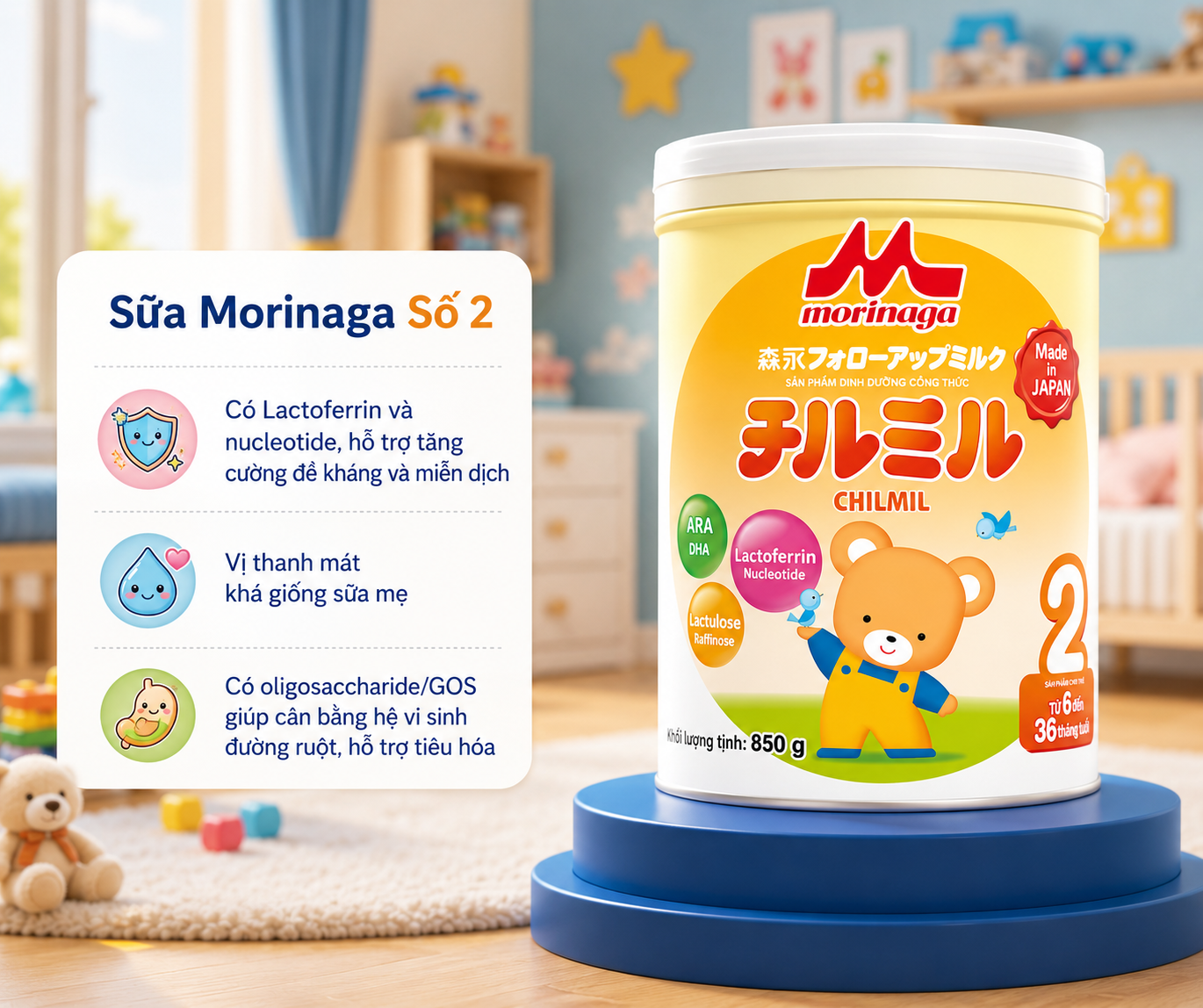 sua morinaga so 2 danh cho tre 6 12 thang