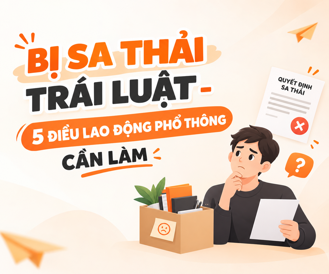 BỊ SA THẢI TRÁI LUẬT - 5 ĐIỀU LAO ĐỘNG PHỔ THÔNG CẦN LÀM NGAY ĐỂ BẢO VỆ QUYỀN LỢI