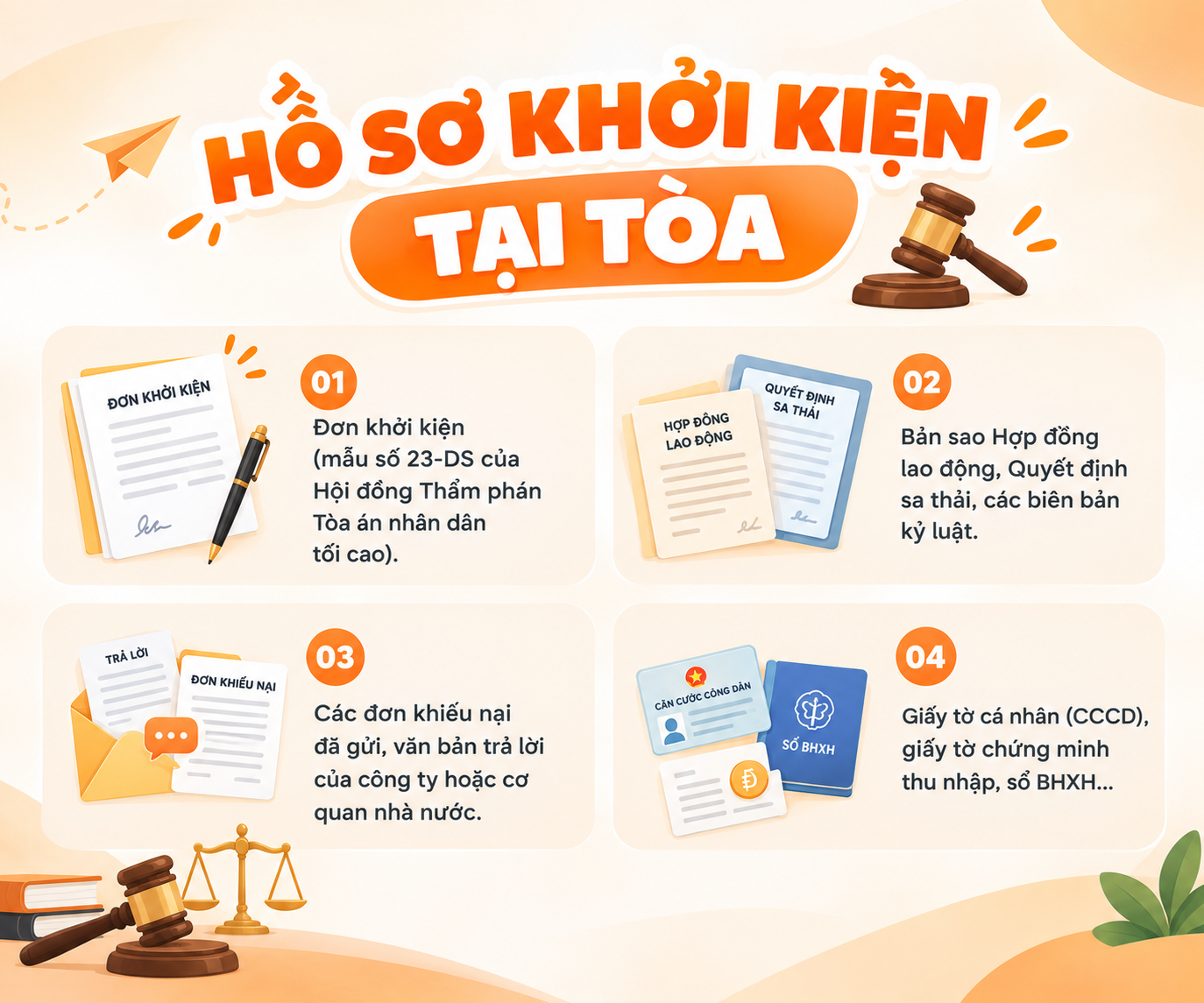 Hồ sơ khởi kiện tại tòa khi có tranh chấp lao động