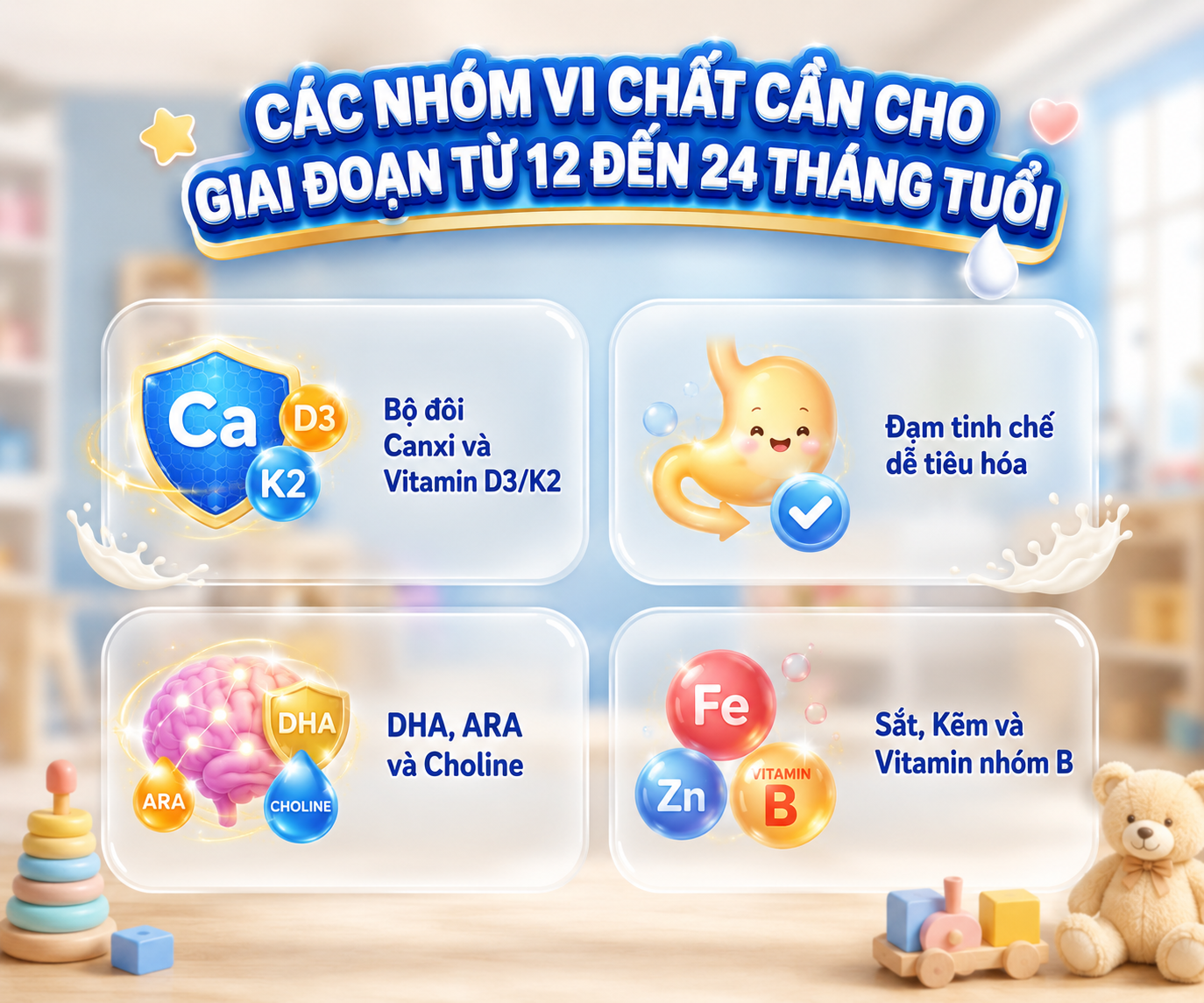 vi chat can trong sua tot cho be 1 tuoi