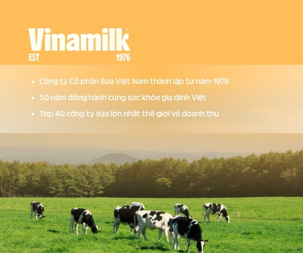 Vinamilk là thương hiệu sữa lâu đời tại Việt Nam với 50 năm phát triển