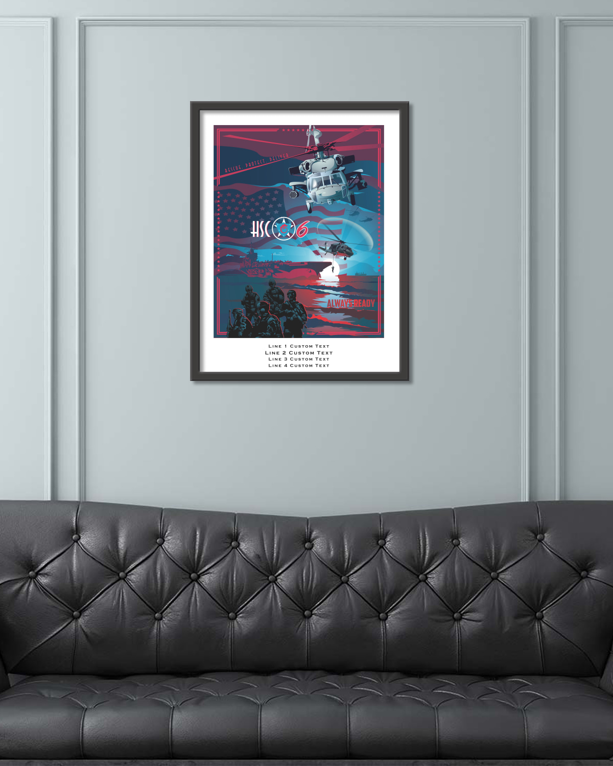 Personalized Mat Style NAS North Island HSC-6 Art