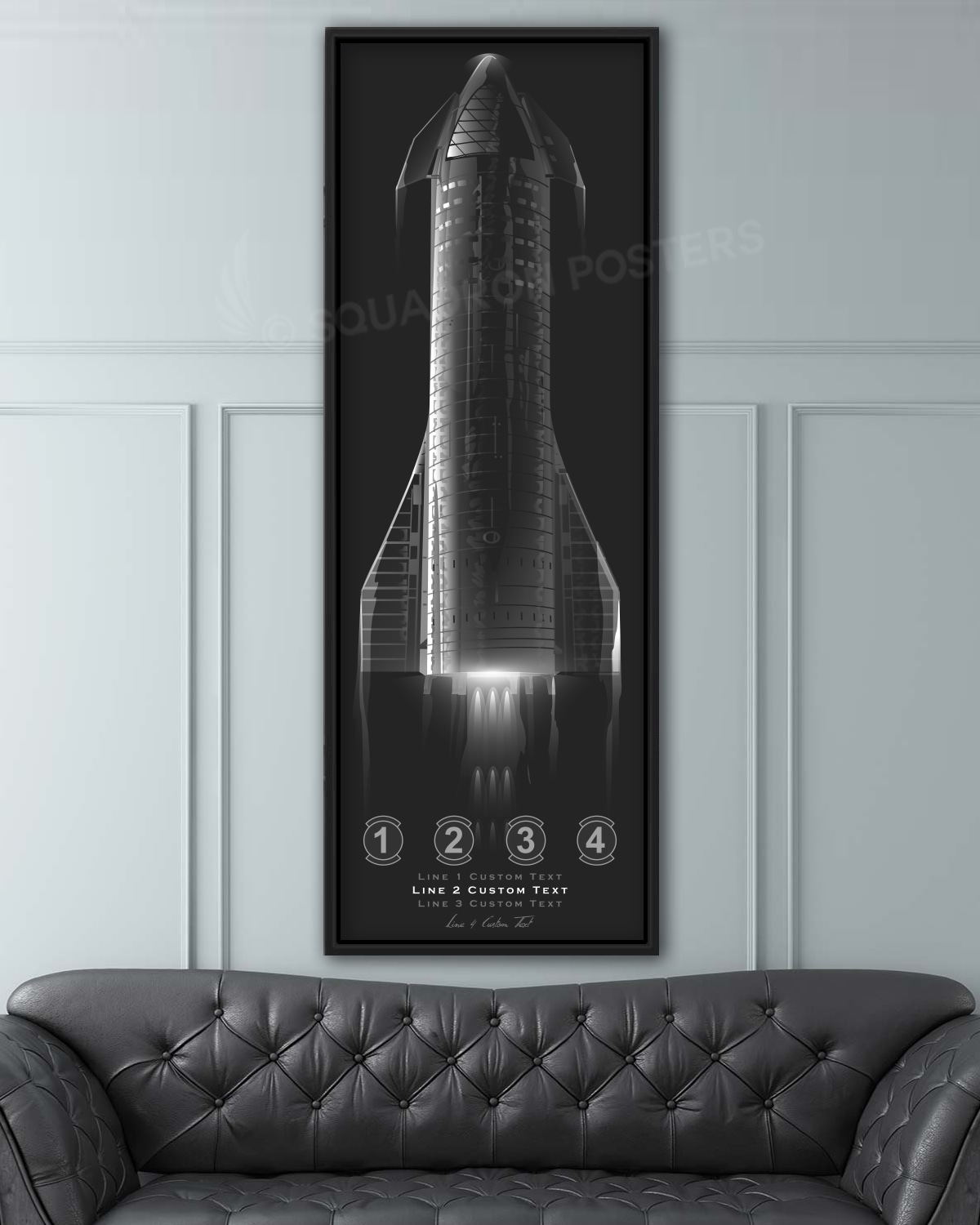 Starship Launch Personalized Jet Black