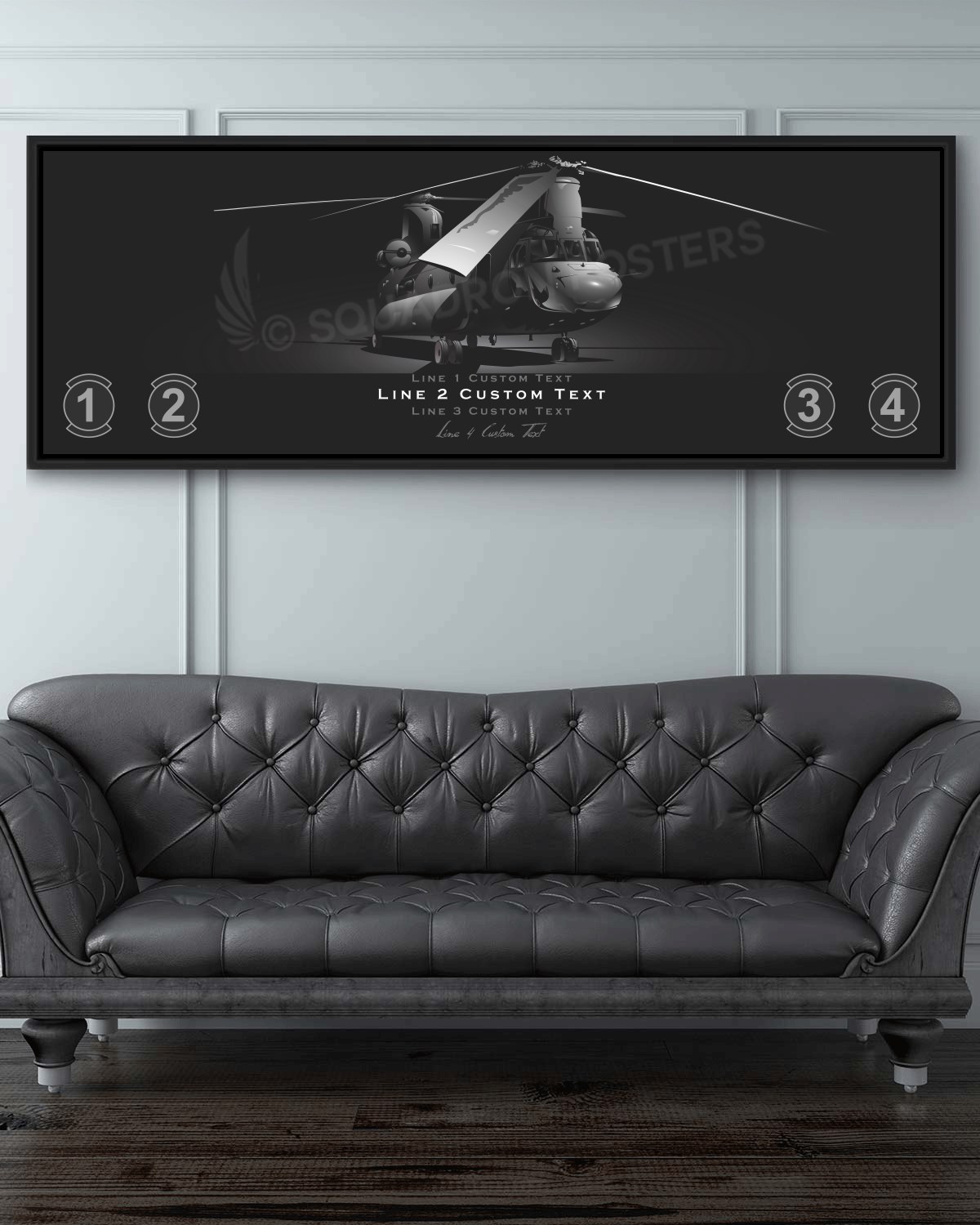 CH-47 Chinook Personalized Jet Black