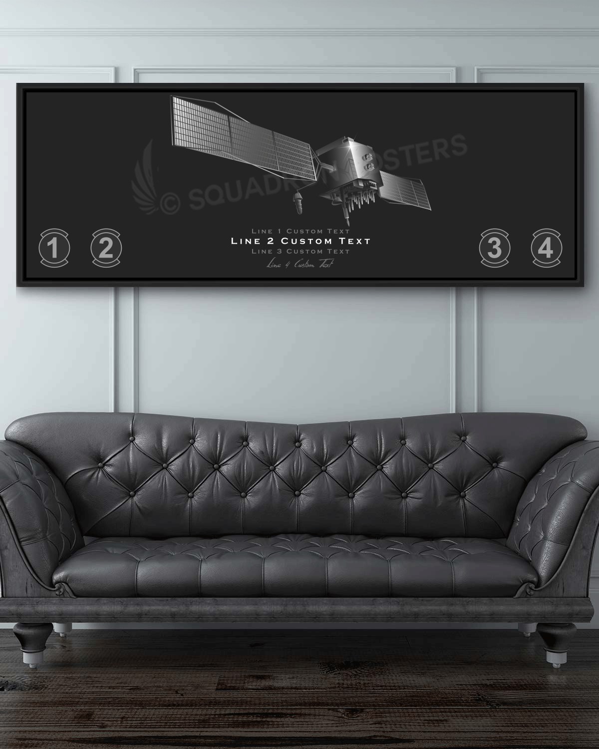 Personalized Jet Black GPS Satellite